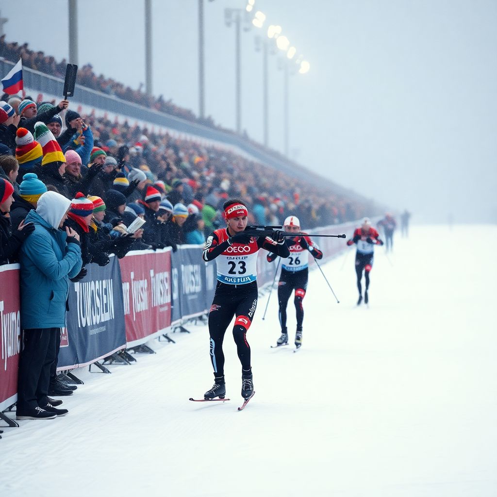 Чемпионат России по биатлону: Халили уступил финиш, золото Подмосковья